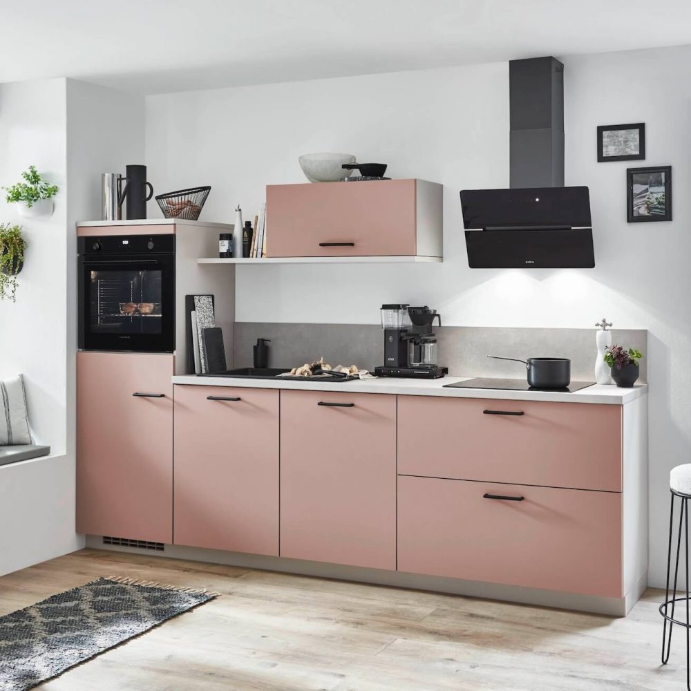 Nobilia kleine Kuechenzeile rosa