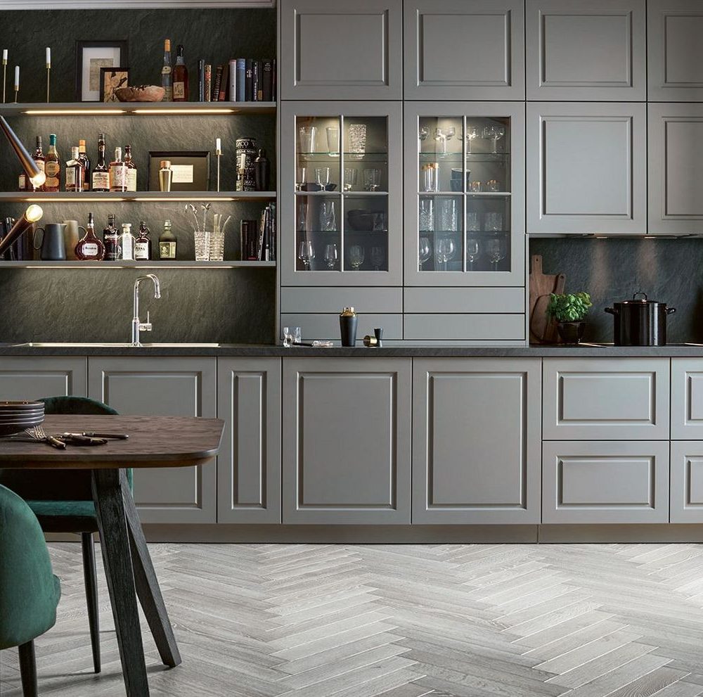 Schueller Landhauskueche Grau Classic matt