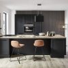 Nobilia Landhausküche mit Insel nordic schwarz perfect matt