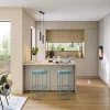 Schüller Elba moderne Küche mit Tresen in Terra taupe und Caramel